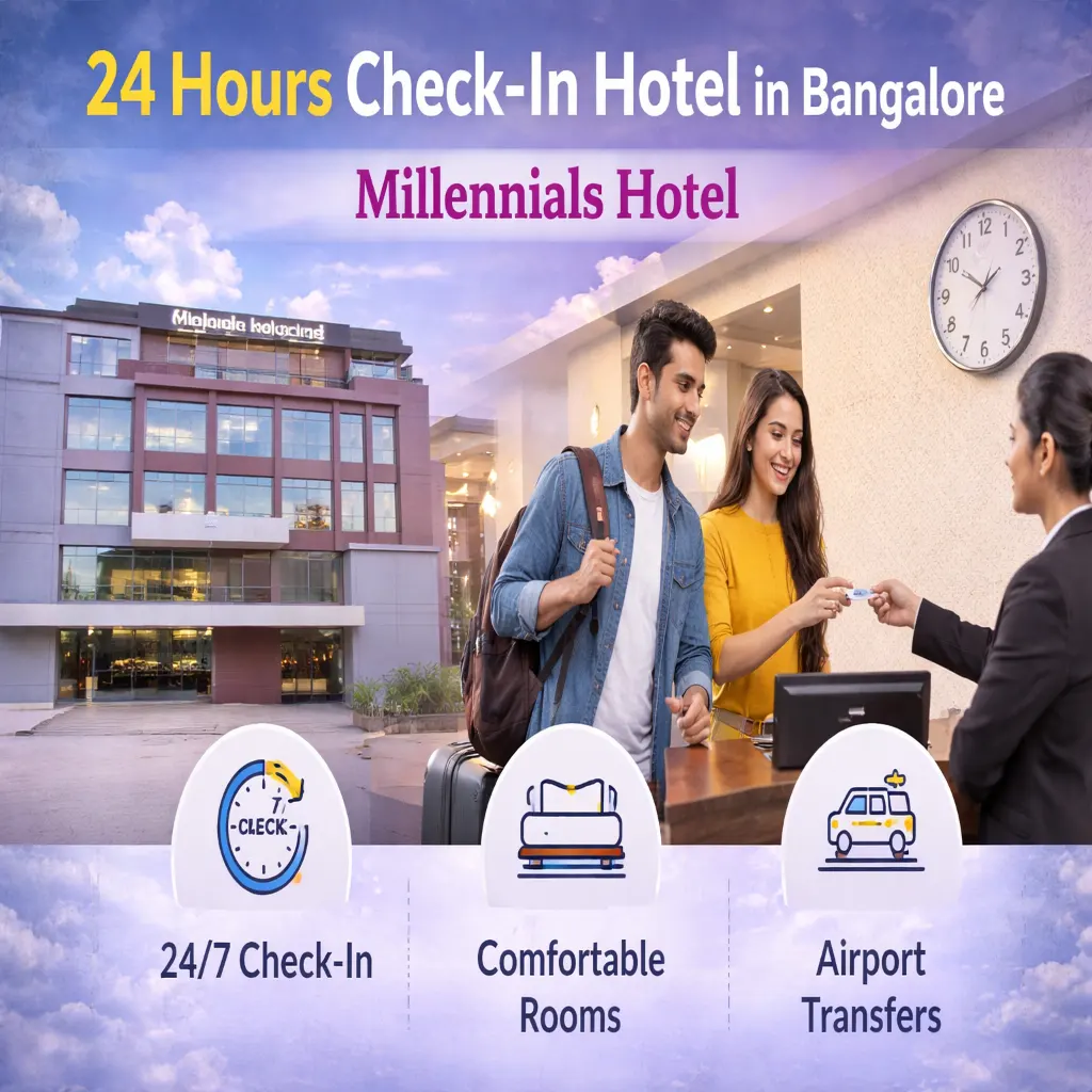 24 Hours Check-In Hotel in Bangalore – Millennials Hotel