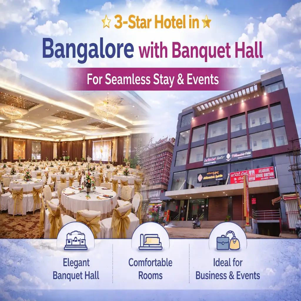 3-Star Hotel in Bangalore with Banquet Hall for Seamless Stay & Events