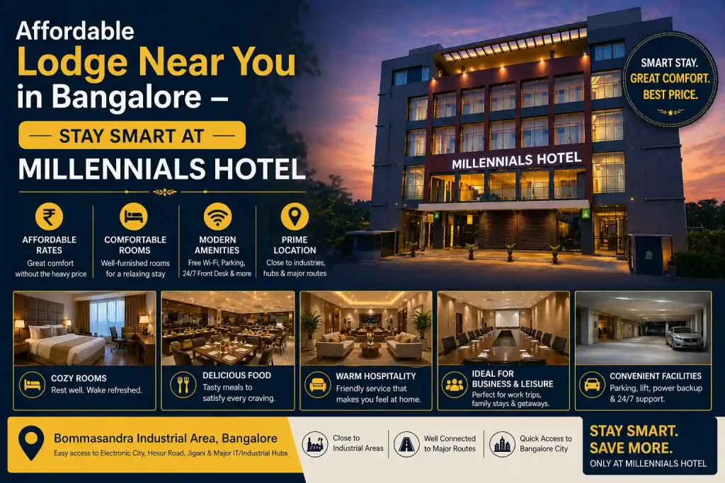 Affordable Lodge Near You in Bangalore – Stay Smart at Millennials Hotel