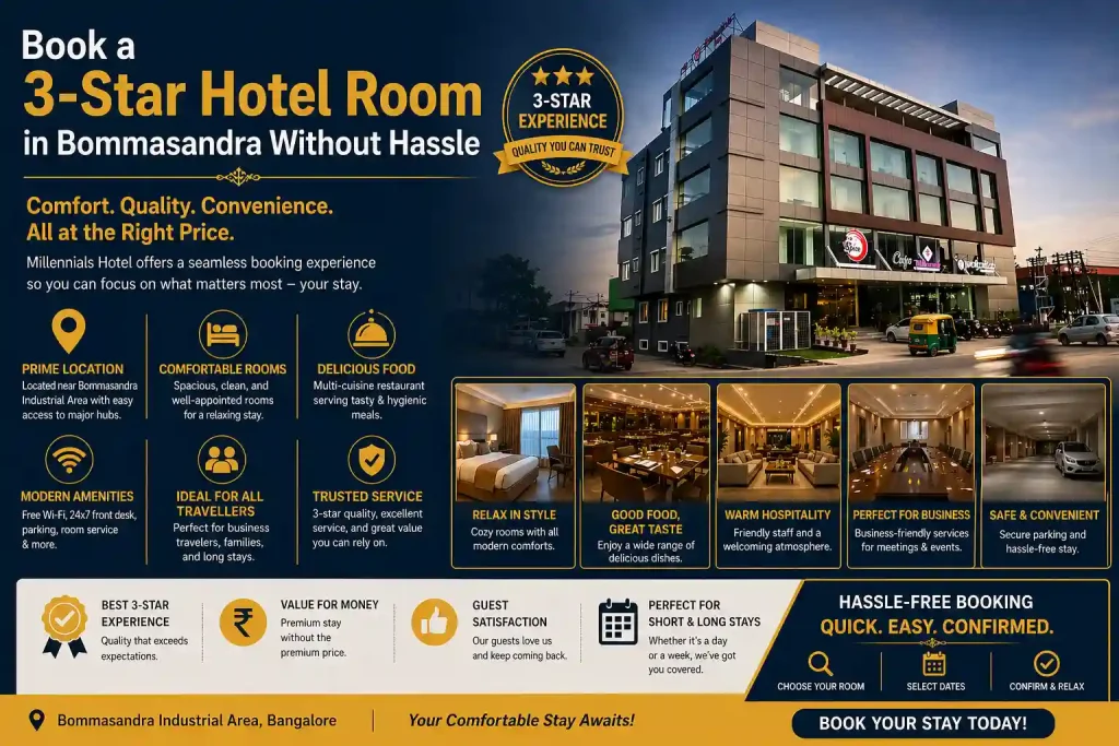 Book a 3-Star Hotel Room in Bommasandra Without Hassle