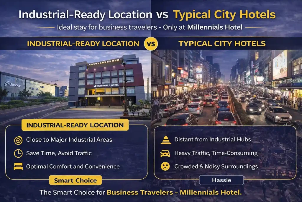 Industrial Ready Location vs Typical City Hotels
