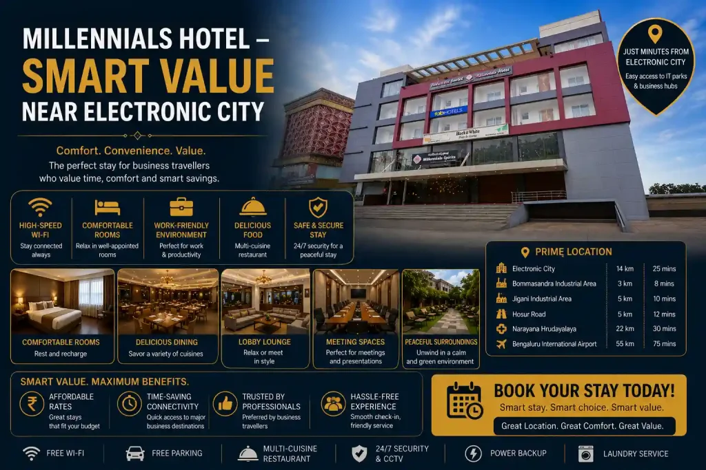 Millennials Hotel – Smart Value Near Electronic City​